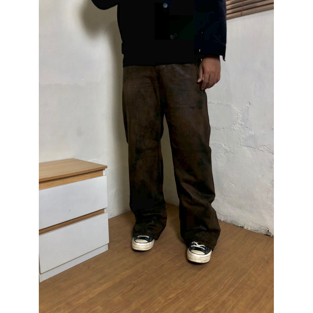 Vintage Baggy Jeans Zara Black Brown Second Original