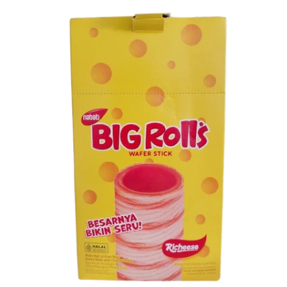 

BIG ROLLS NABATI WAFER STICK 1 BOX ISI 20 PCS