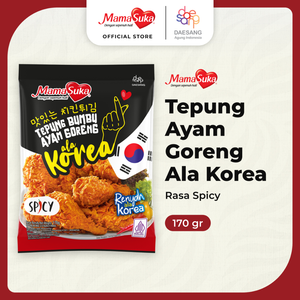 

MamaSuka - Tepung Ayam Goreng Ala Korea Spicy 170 gr