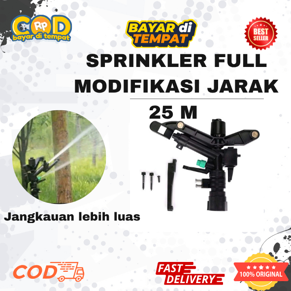 Sprinkler Sprinkle Pertanian Sprinkler Taman Kebun Sprinkler Irigasi Air Taman Ukuran 1 inchi 2 Nozz
