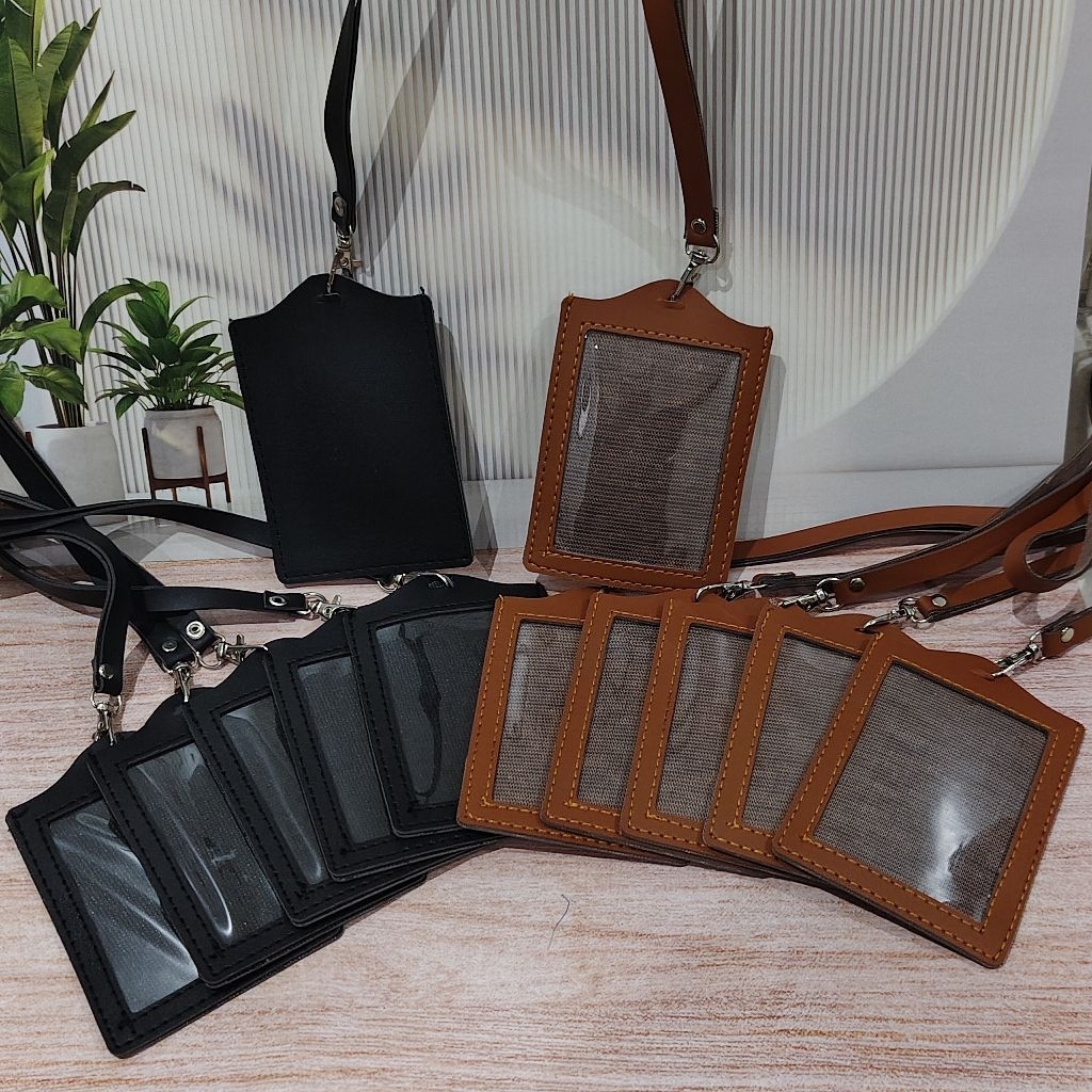 

Gantungan Tali ID Card atau Lanyerd Kulit Sintetis Lusinan isi 12pcs Termurah