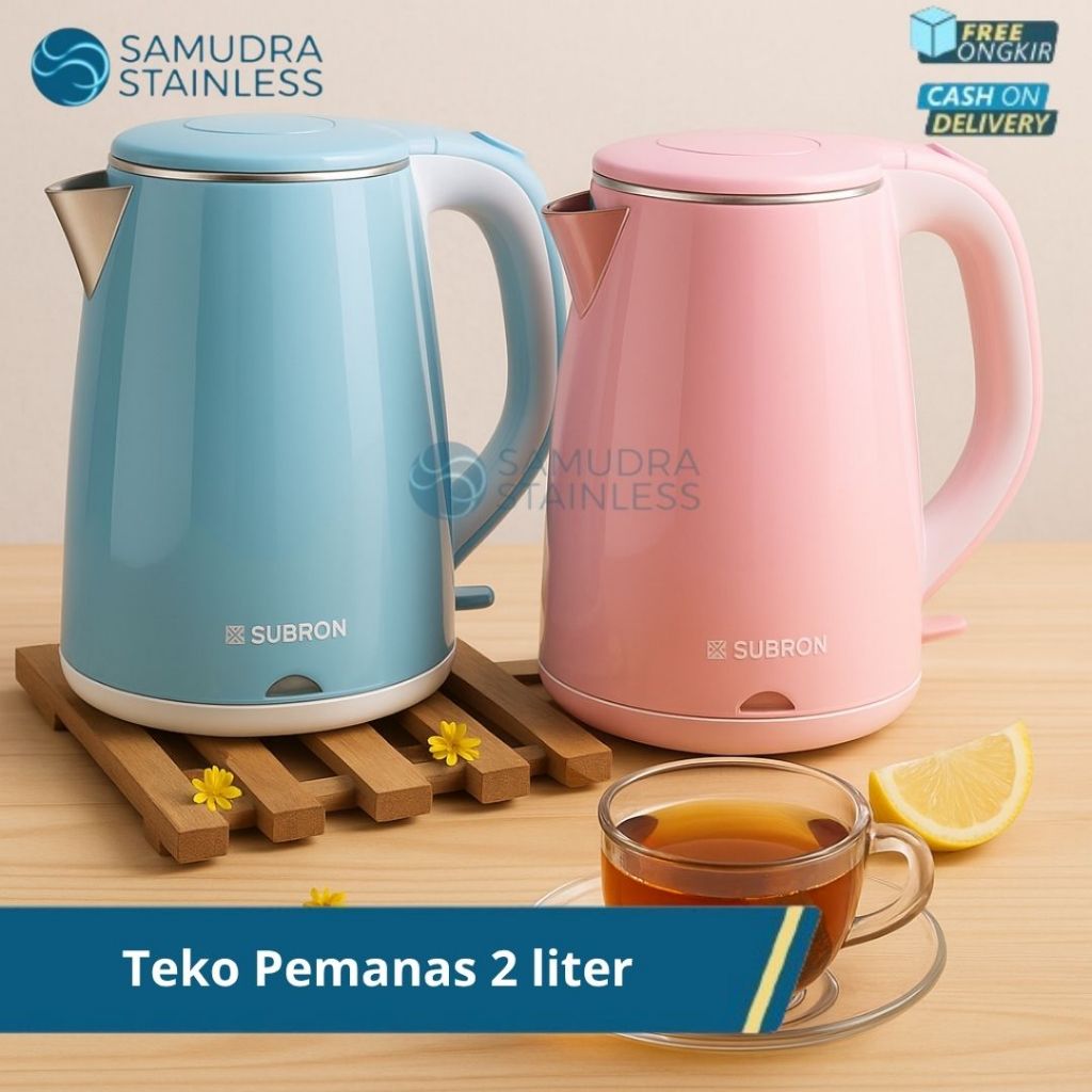 Teko Pemanas Air 2 Liter dan 2.3 LiterTermos Kettle Listrik
