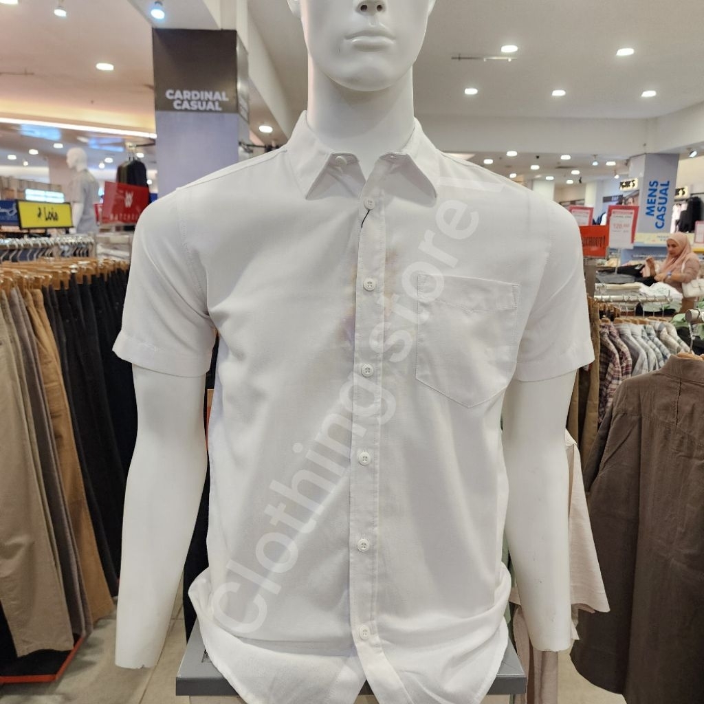 GABRIELLE ORIGINAL kemeja pria lengan pendek putih GABC605K01255