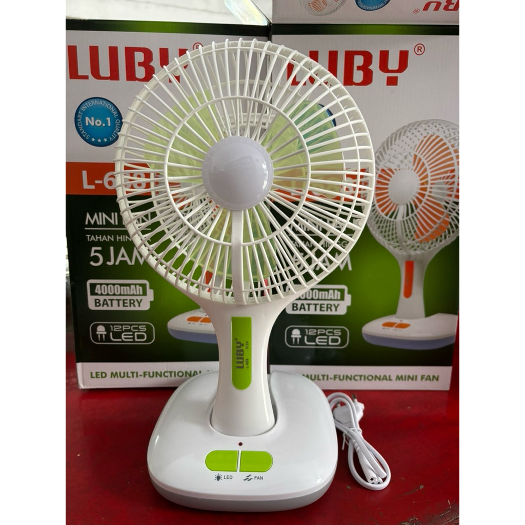 Luby Kipas Angin Emergency L-688 / Kipas Angin Portable / Kipas Angin Lampu Luby