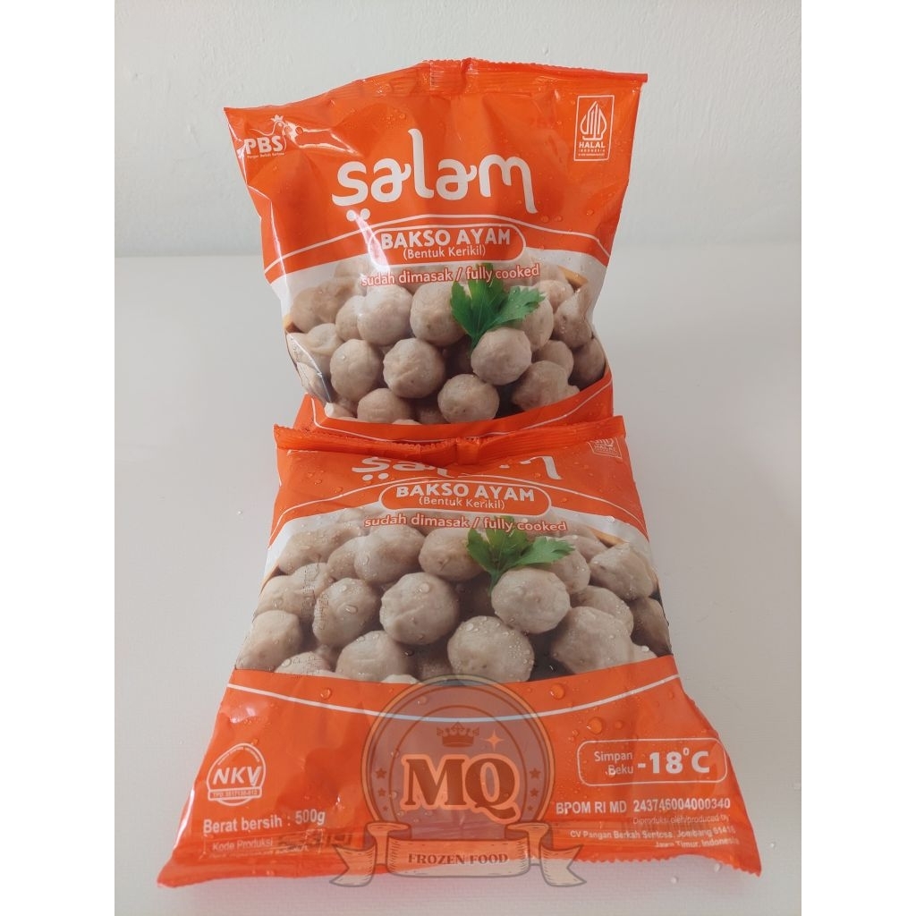 

Bakso ayam salam isi 100 biji 500gr bakso kerikil