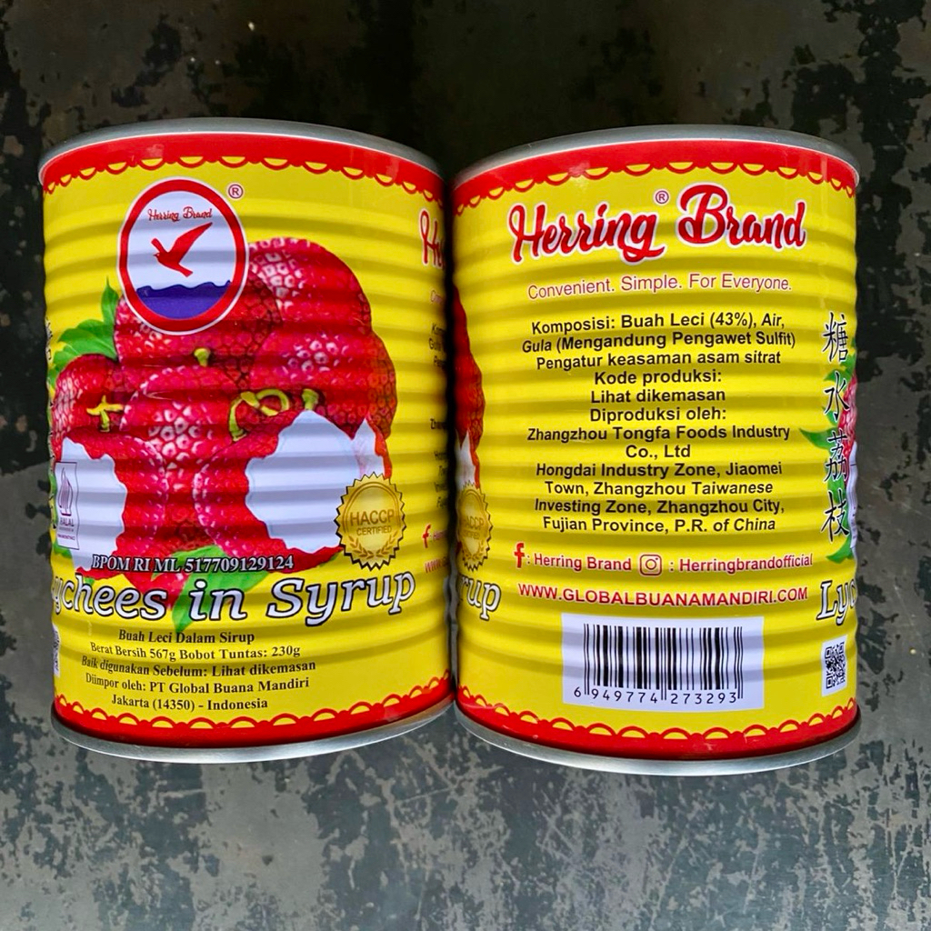 

Buah Leci Kaleng Herring Brand / Lychee Buah Kaleng Minuman