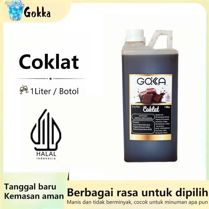 

GOKKA Sirup Minuman Rasa Coklat 1L Syrup / Sirup Coklat Sertifikasi Halal