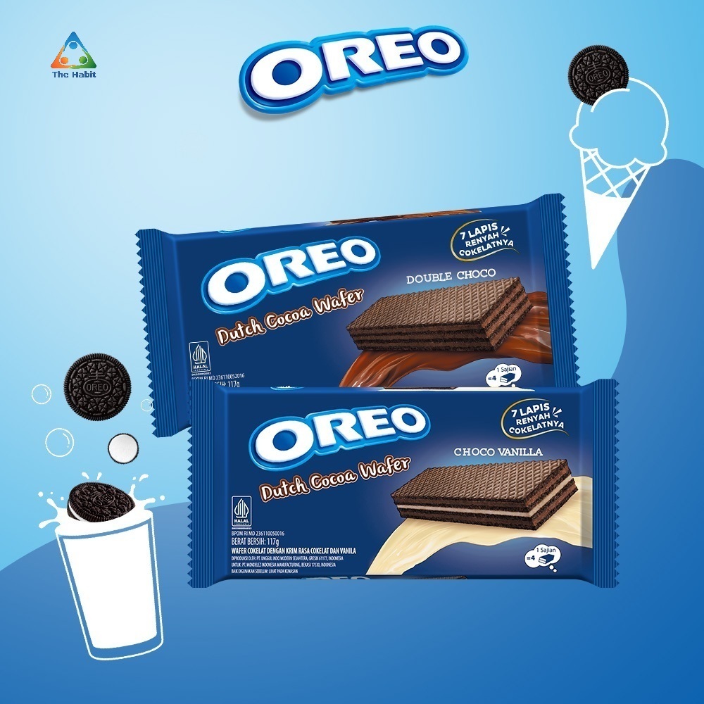 

(The Habit) Oreo - Wafer Chocolate / Vanila / Double Choco 117Gr