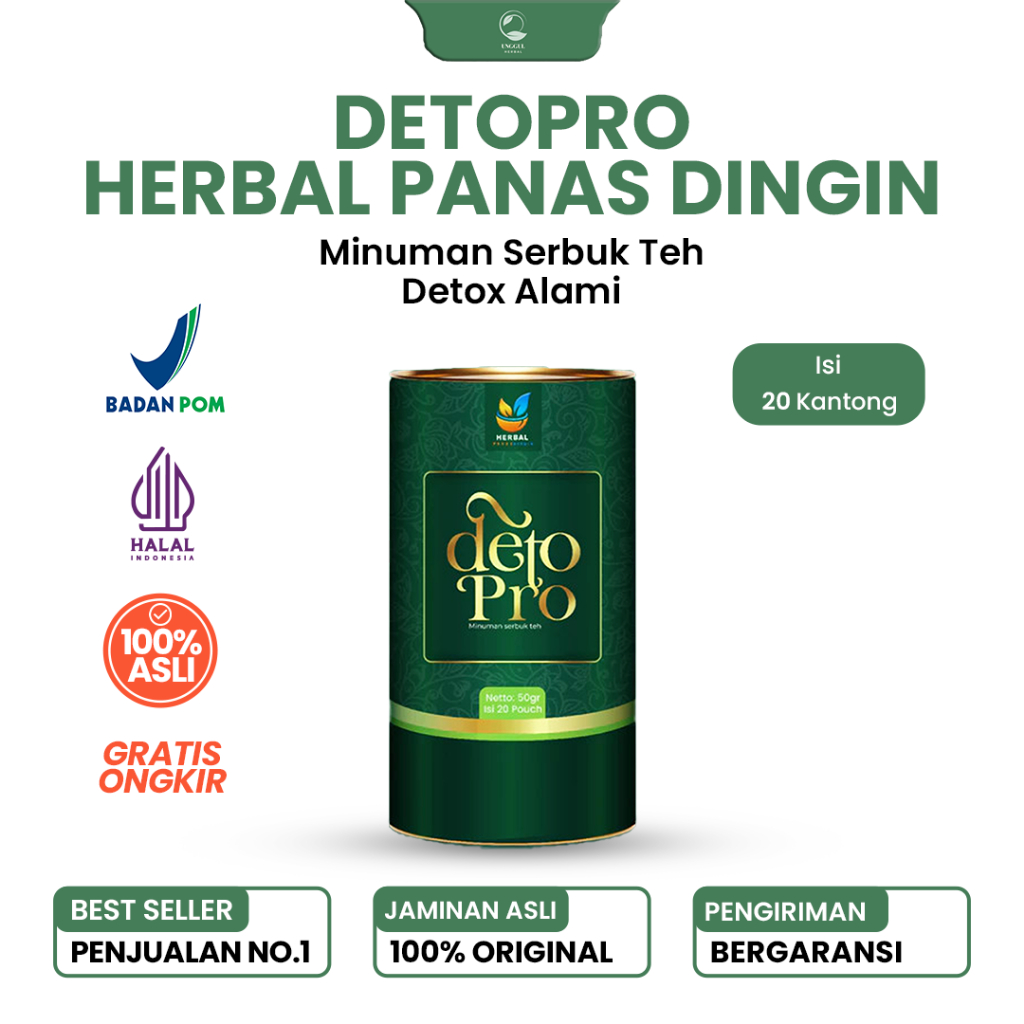 

Teh Celup Teh Diet | Deto Green Teh Detox | DETOPRO HERBALPANASDINGIN Original isi 20 Kantong |