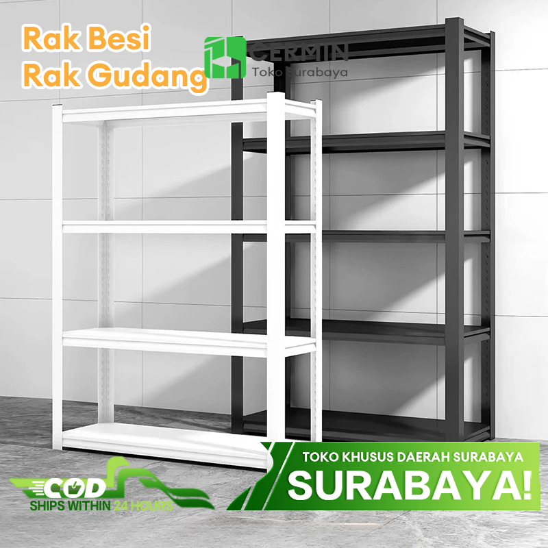 Pengiriman Dari Surabaya---Rak Besi Siku Kokoh  Rak Besi Susan Serbaguna Rak Besi Siku 5/6 susun  Ra