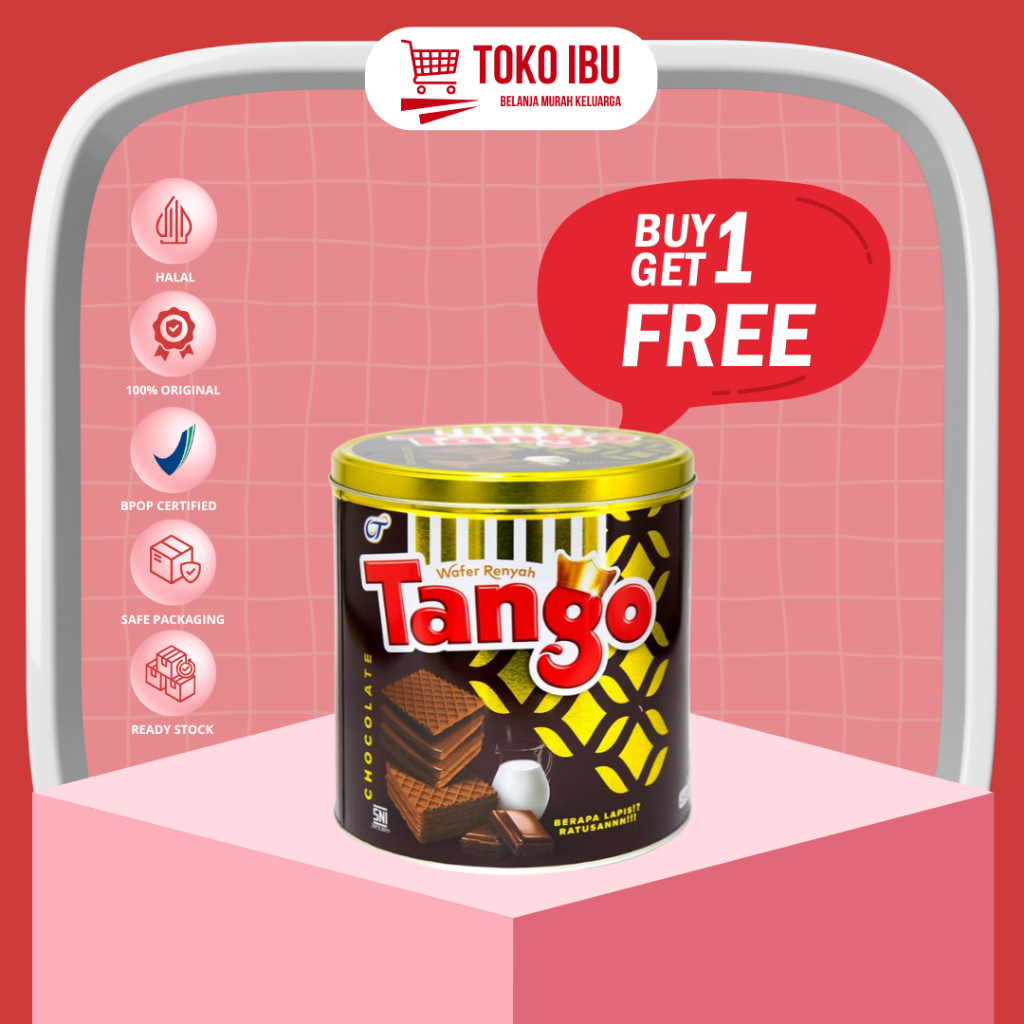 

Promo TANGO Wafer Chocolate 300g 1+1 KALENG