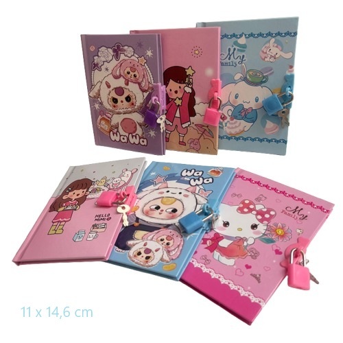 

Diary Notebook Fancy Dengan Gembok & Kunci Ukuran 11x15 cm