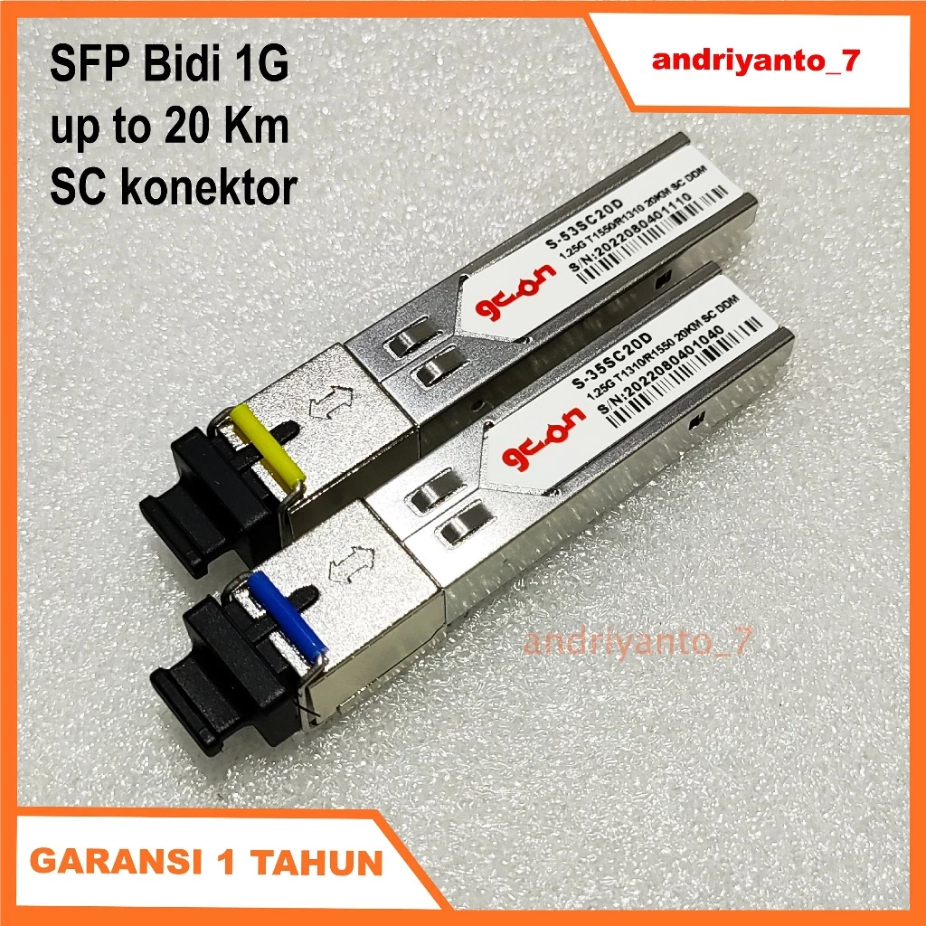 SFP BiDi 1G 20km SC Compatible