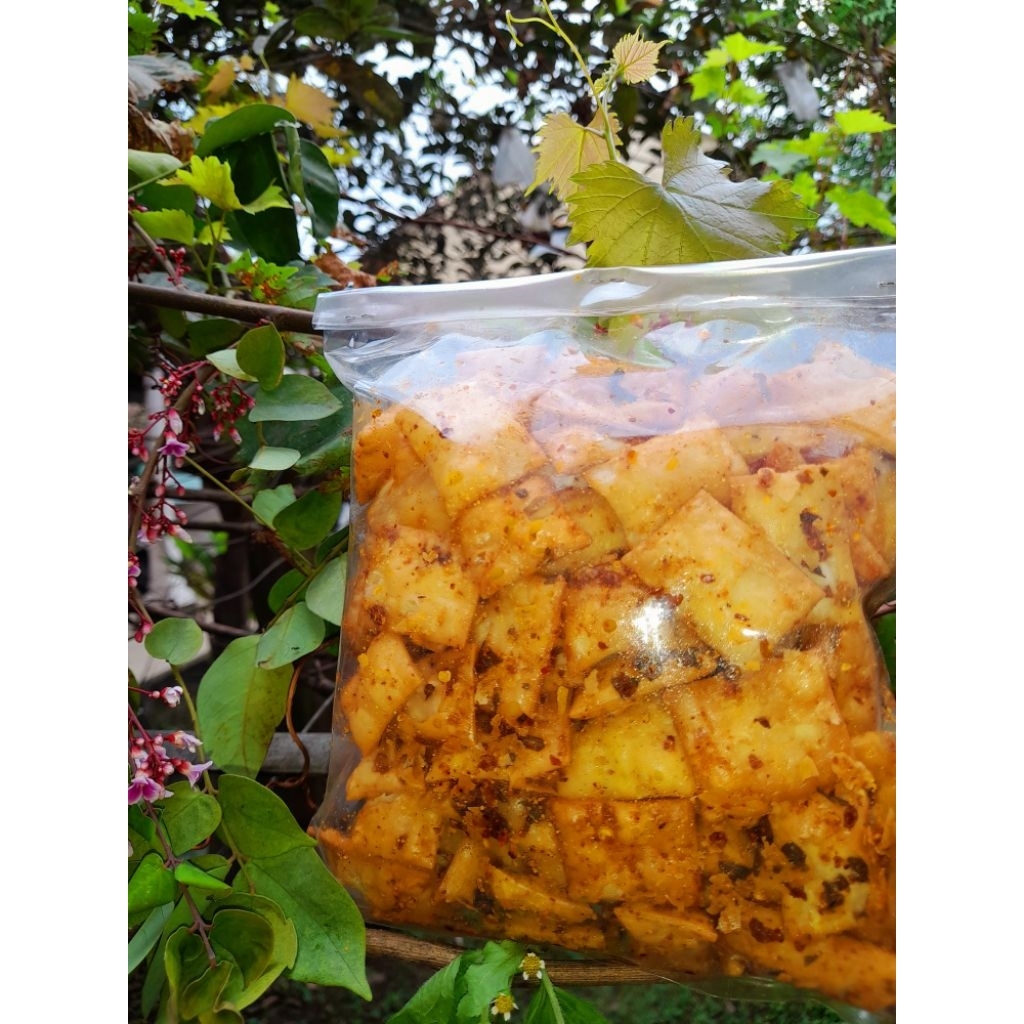 

Aneka Cemilan Viral Sebring Seblak Kurnia Kering Pangsit 250gr Asin Pedas Daun Jeruk / Original