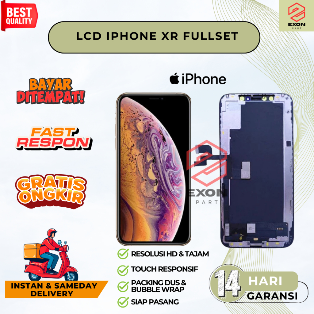 LCD FULLSET IPHONE XR FULLSET TOUCHSCREEN HIGHQUALITY