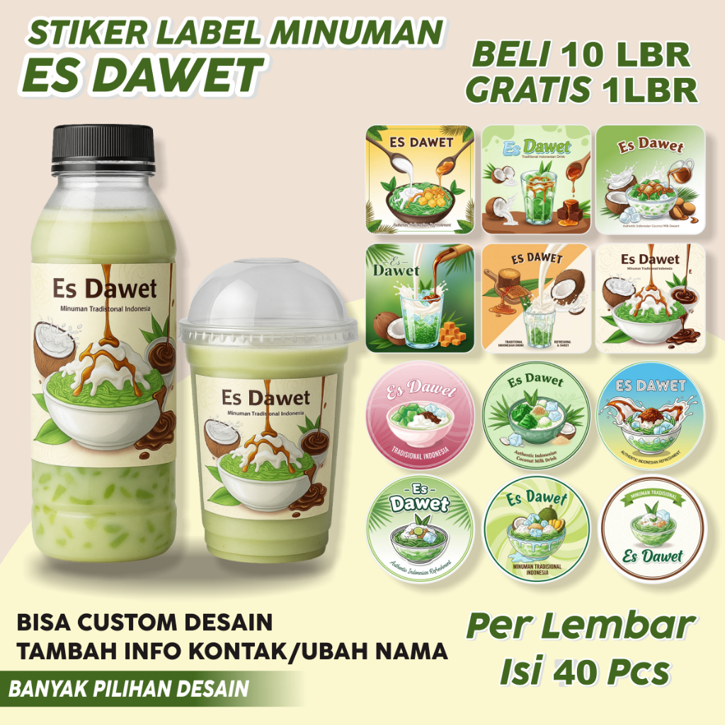 

Stiker Es Dawet Siap Tempel - Cetak Nama Brand Sendiri