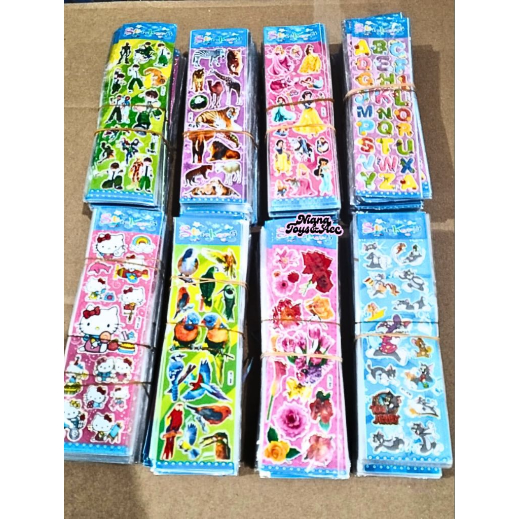

50 pcs STICKER PENDEK BIASA STICKER TEMPELAN KARAKTE