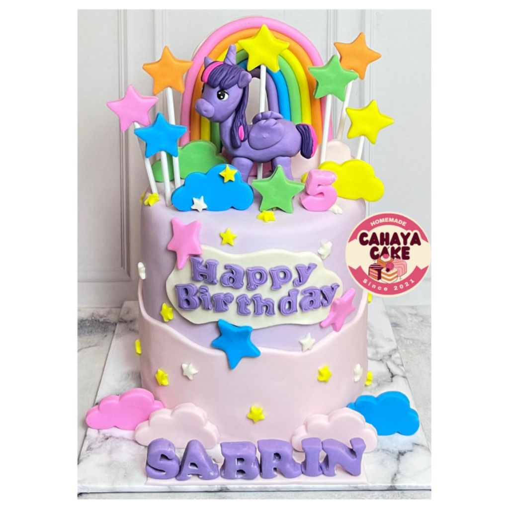 

Little Ponny Custom Cake / Kue Ultah Anak Perempuan/ Kue Ulang Tahun Kuda Poni