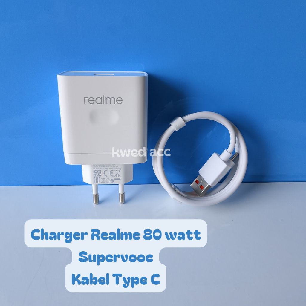 Charger casan realme 80 watt supervooc kabel type C