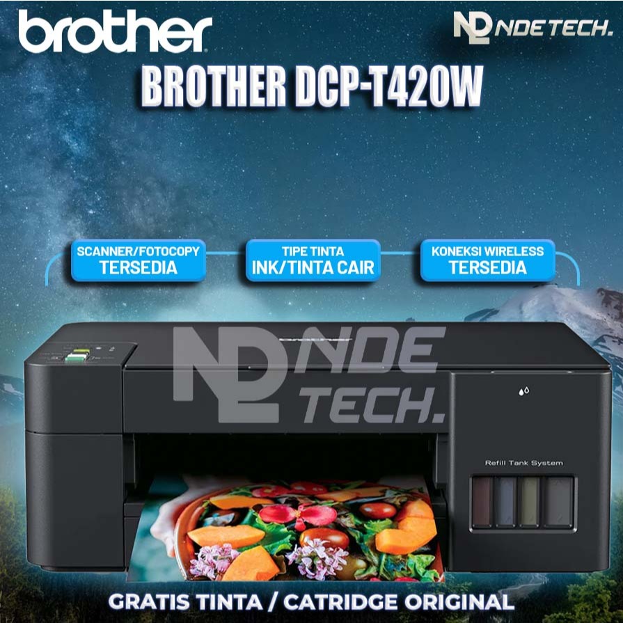 Priner Brother DCP-T420W  - Free Tinta Original