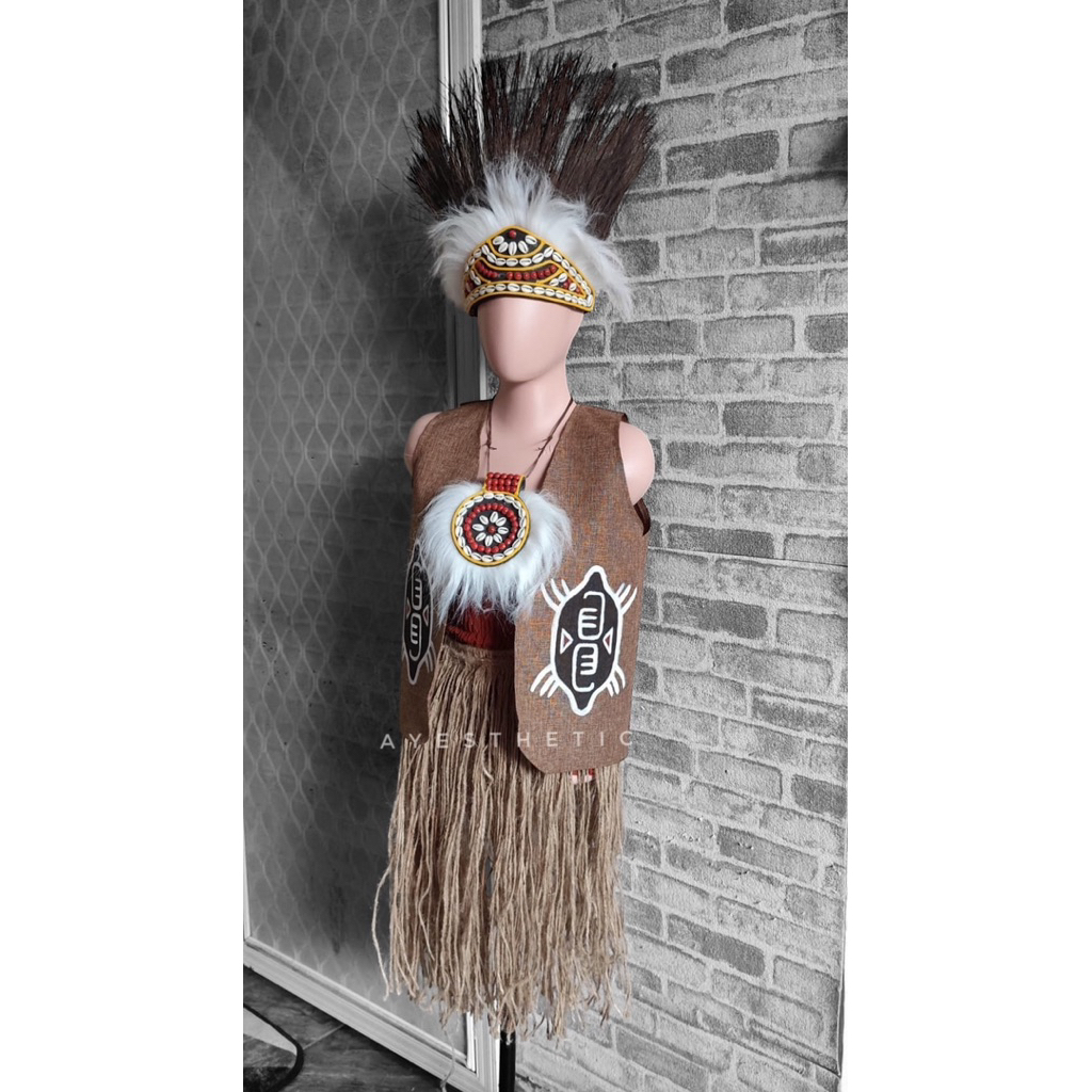 Kostum karnaval adat papua suku dayak modern TK SD SMP SMA DEWASA REMAJA JUMBO