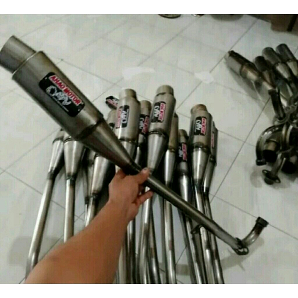 knalpot racing ahao motor supra x 125 karisma kirana