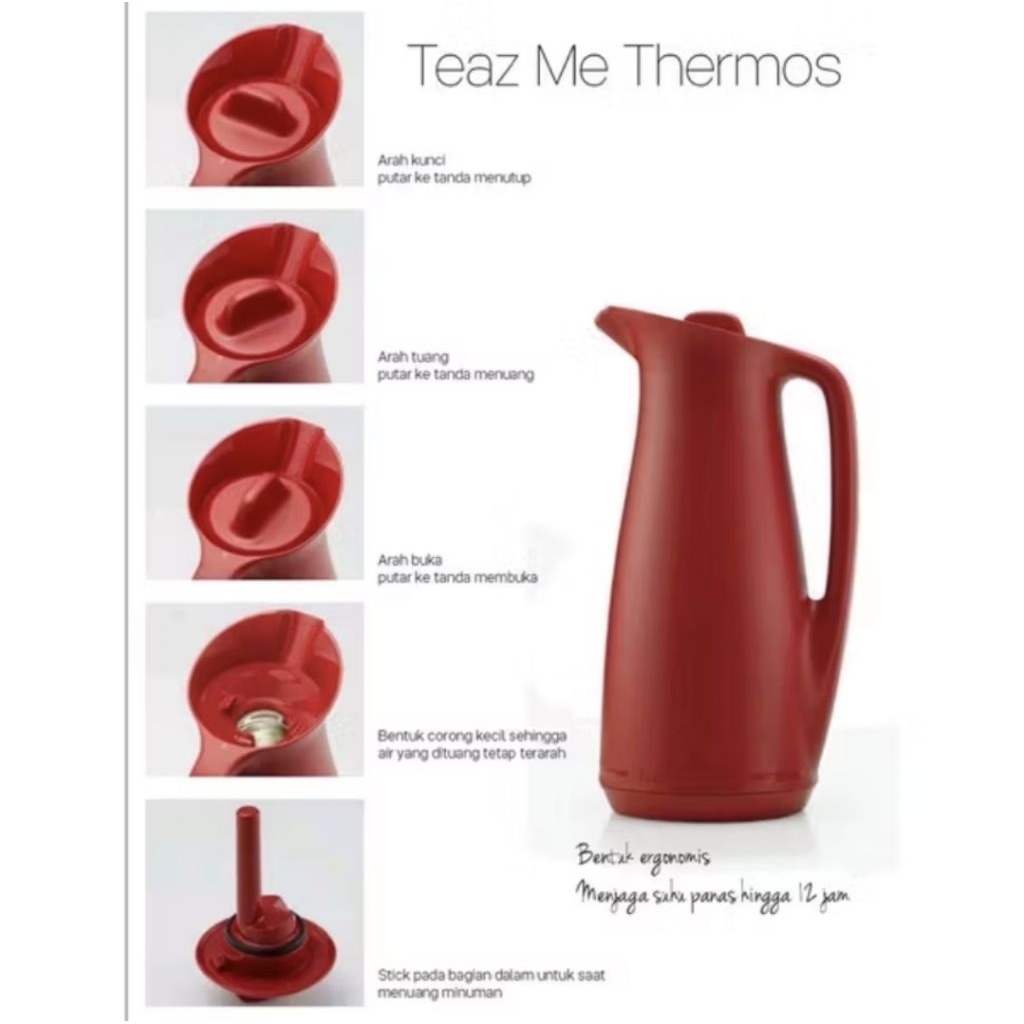 Cuci gudang Tupperware insulated termos eco bottle stainless