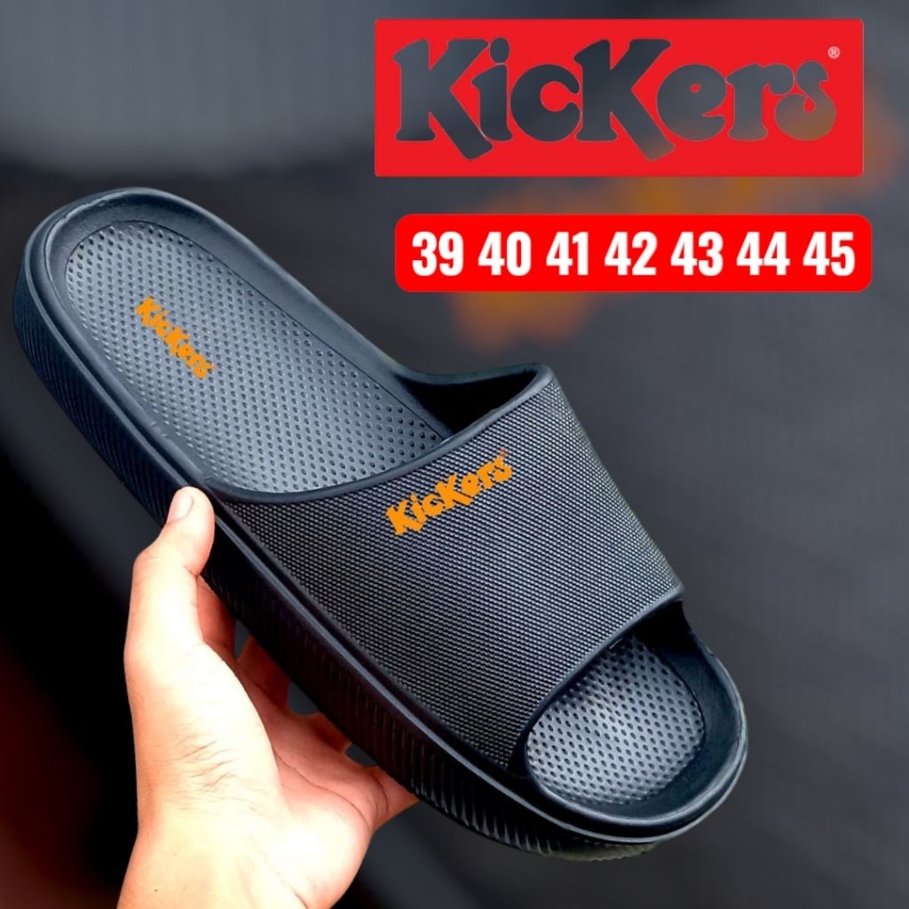 sandal slop pria karet Kickers original sandalslide Sandal karet