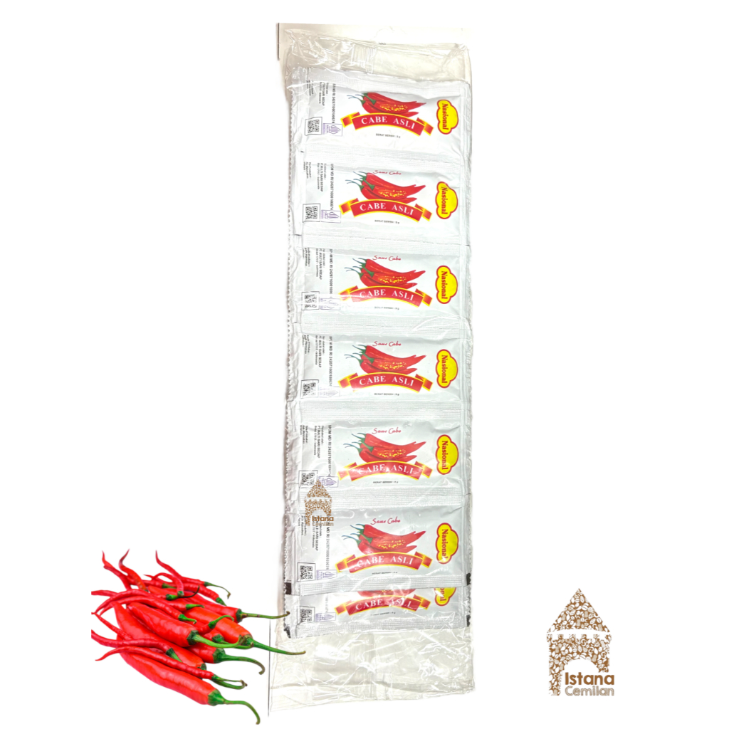 

Saus Cabe Nasional Cabai Asli Sachet PACK (isi 24 pcs)