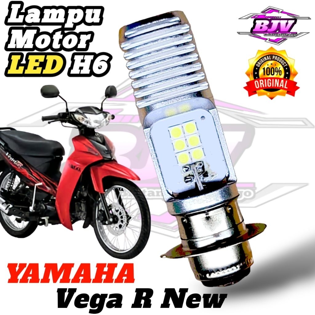 Lampu Depan Motor Yamaha Vega R New LED Putih Ac/Dc 12Volt Pengganti Bohlam Standart M2B_PRO