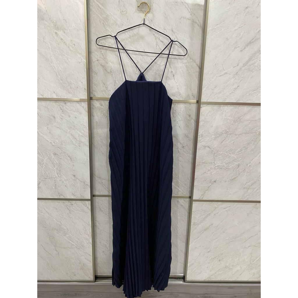 preloved long dress pesta navy