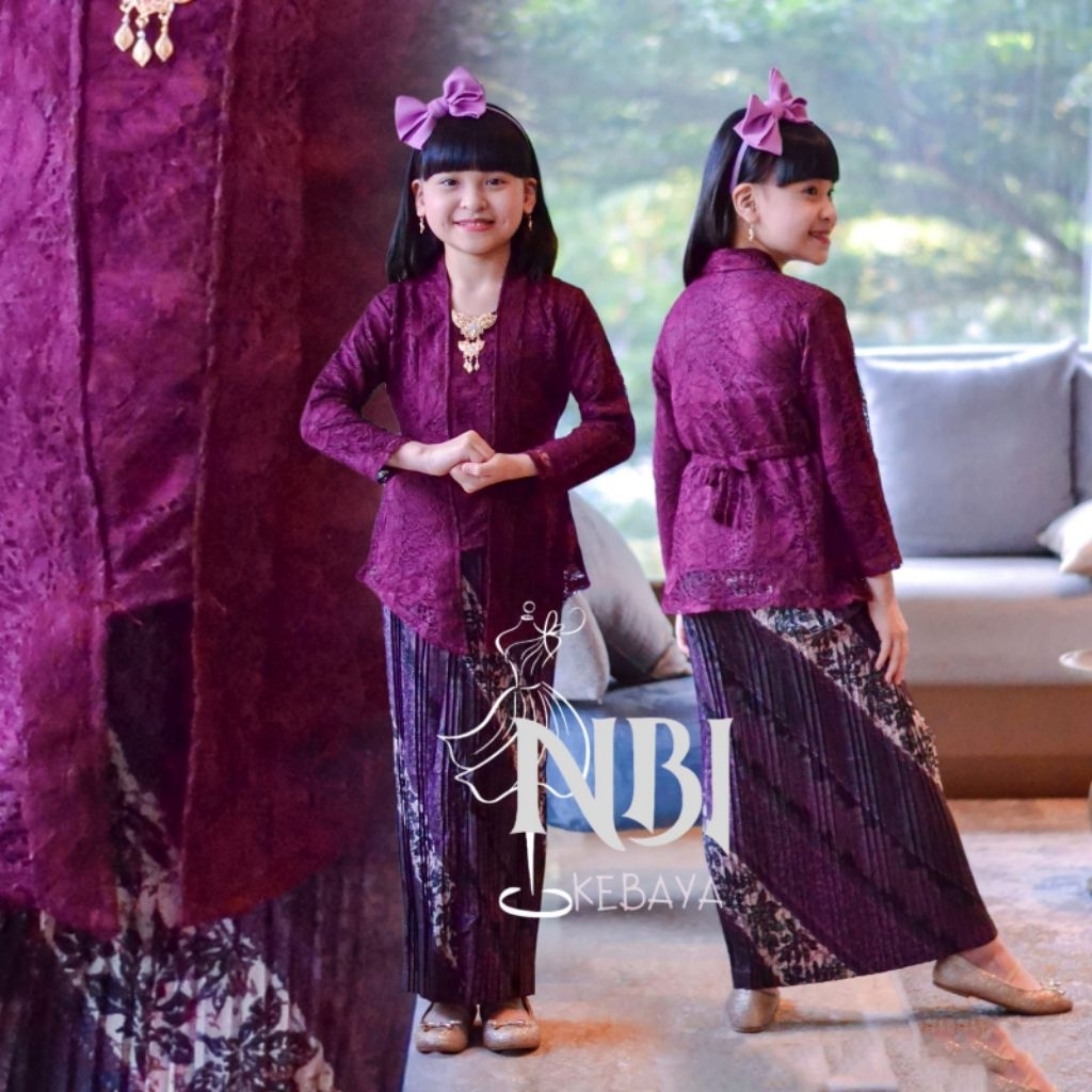 kebaya anak kutu baru BROKAT kebaya anak perempuan kartini wisuda 5-12 tahun