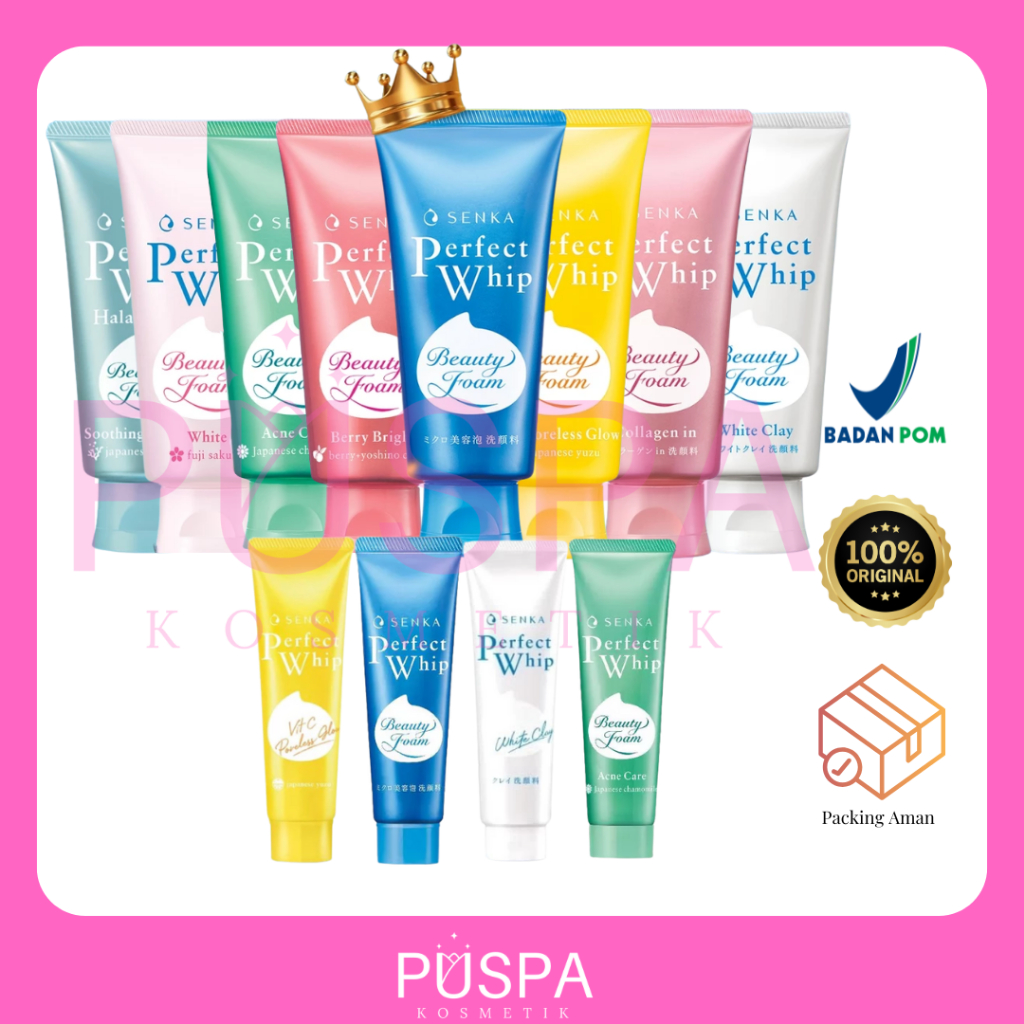 Puspa Senka Perfect Whip Facial Foam | Senka Perfect Whip Halal Beauty