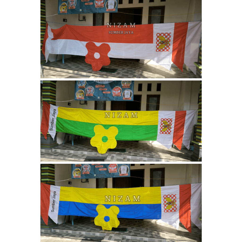 Bendera Umbul Umbul Semanggi 5 Meter Bendera Umbul Umbul Siap Kirim