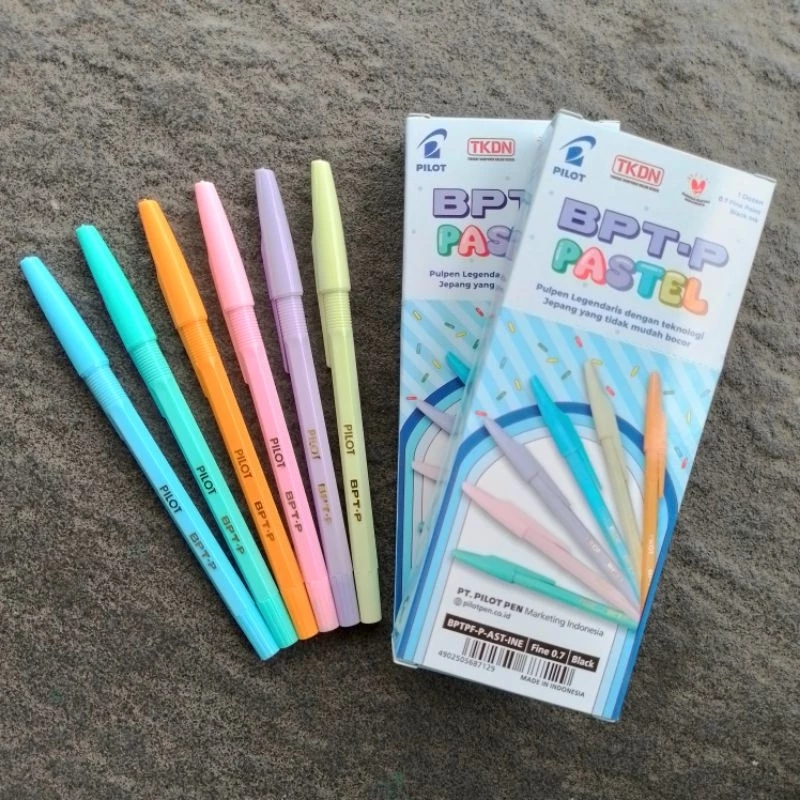 

A67 ADENSURADEN Pulpen Ballpoint Pilot BPT-P Pastel ( 12 Pcs ) [ Original ]