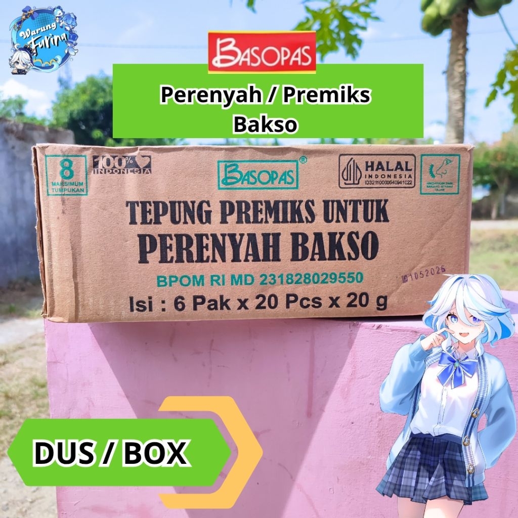 

Basopas Tepung Premiks Perenyah Bakso Sachet 20gr | Dus/Box