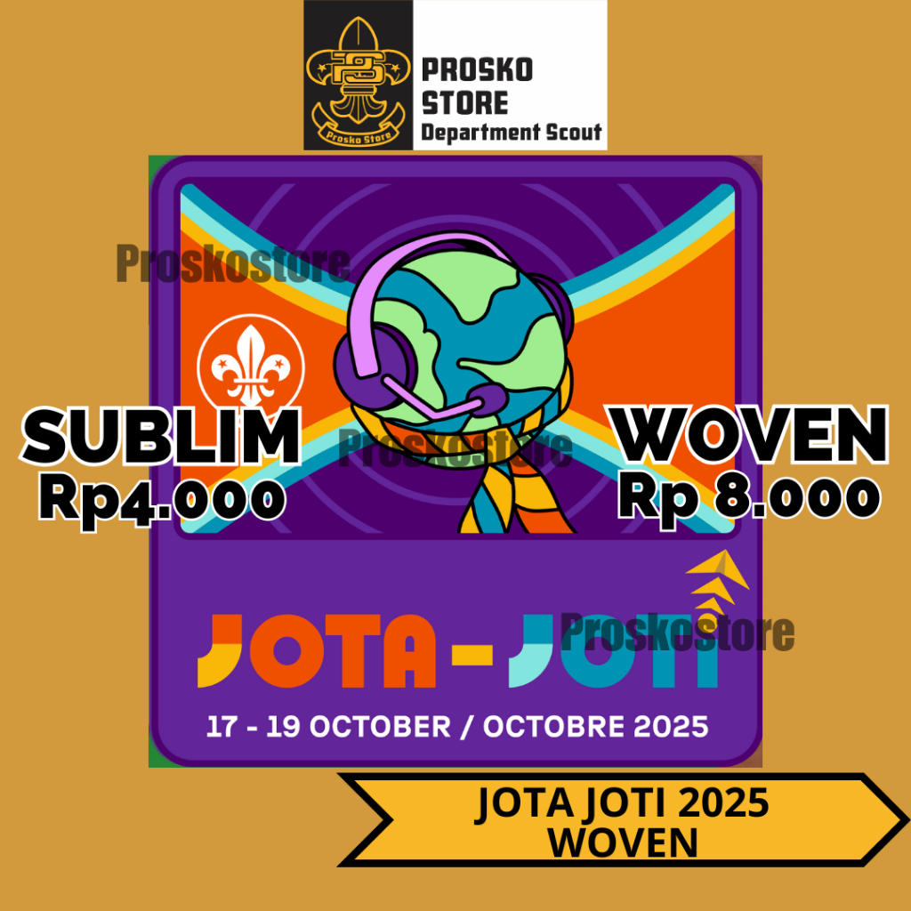 Jota Joti 2025 Woven dan Sublim Patch / Badge / Tiska anti Luntur - Proskostore
