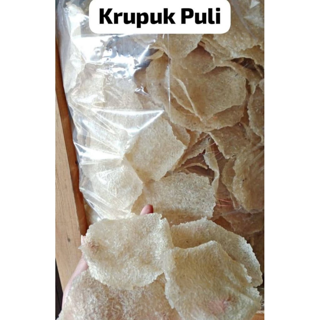 

KRUPUK PULI/KRUPUK BERAS MENTAH GURIH RENYAH KEMASAN 500G