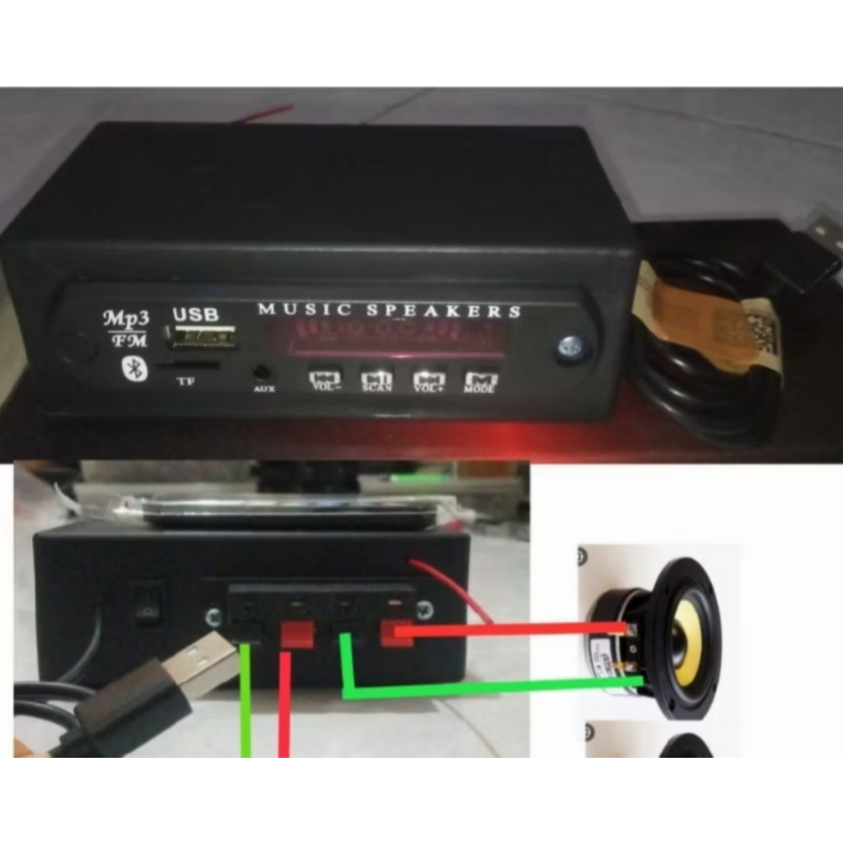 Ampli mini 5v+mp3 player bluetooth (free remot)