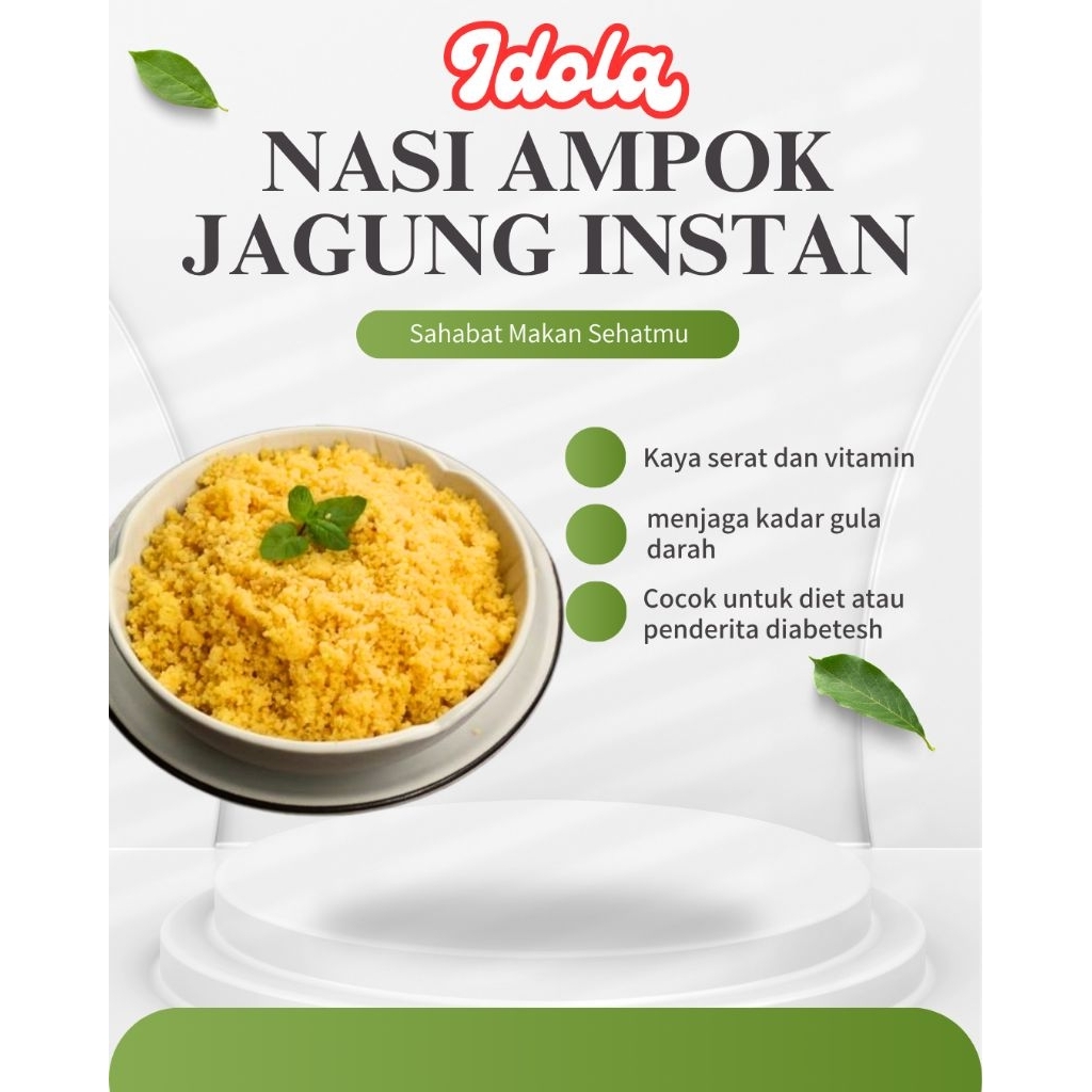 

Nasi Ampok Jagung Instan Idola