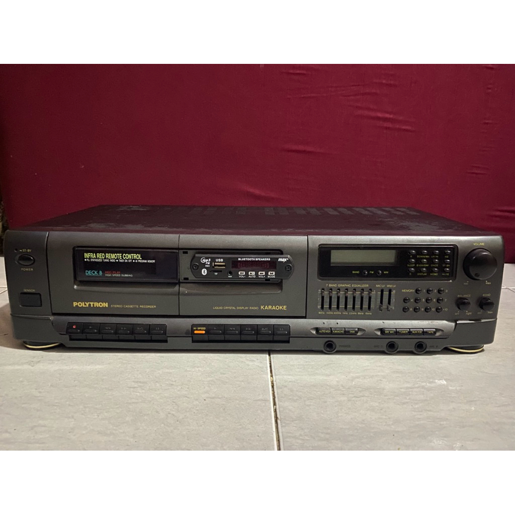 Amplifier Tape Deck Polytron BB652K Bluetooth