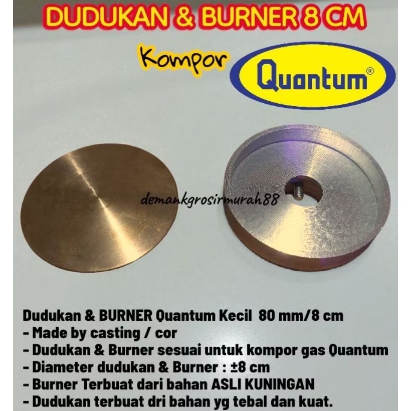 TERMURAH...TUNGKU / DUDUKAN BURNER SET KOMPOR QUANTUM ORIGINAL 8 CM KECIL