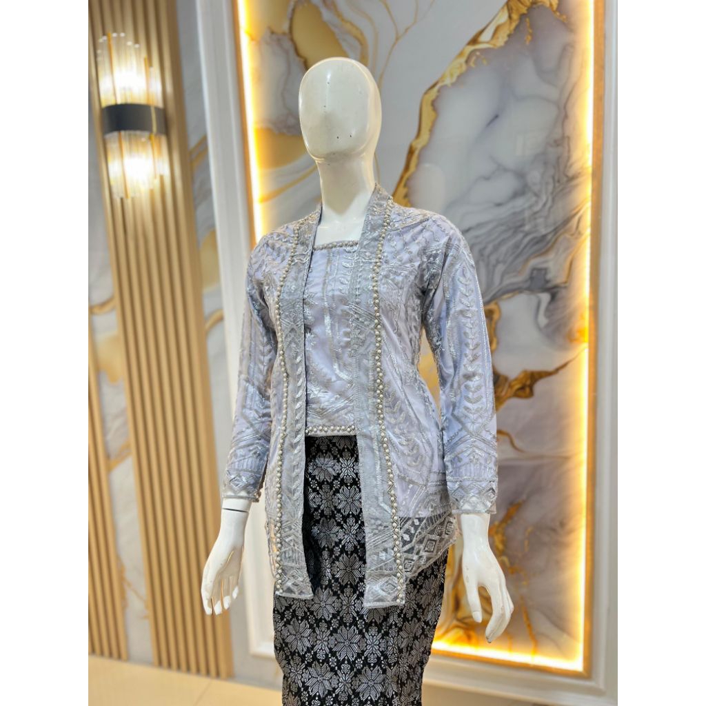 COD KEBAYA KUTUBARU TILLE BORDIR PREMIUM (FREE HIJAB) / KEBAYA KUTUBARU PAYET / KUTUBARU PAYET/ KUTU