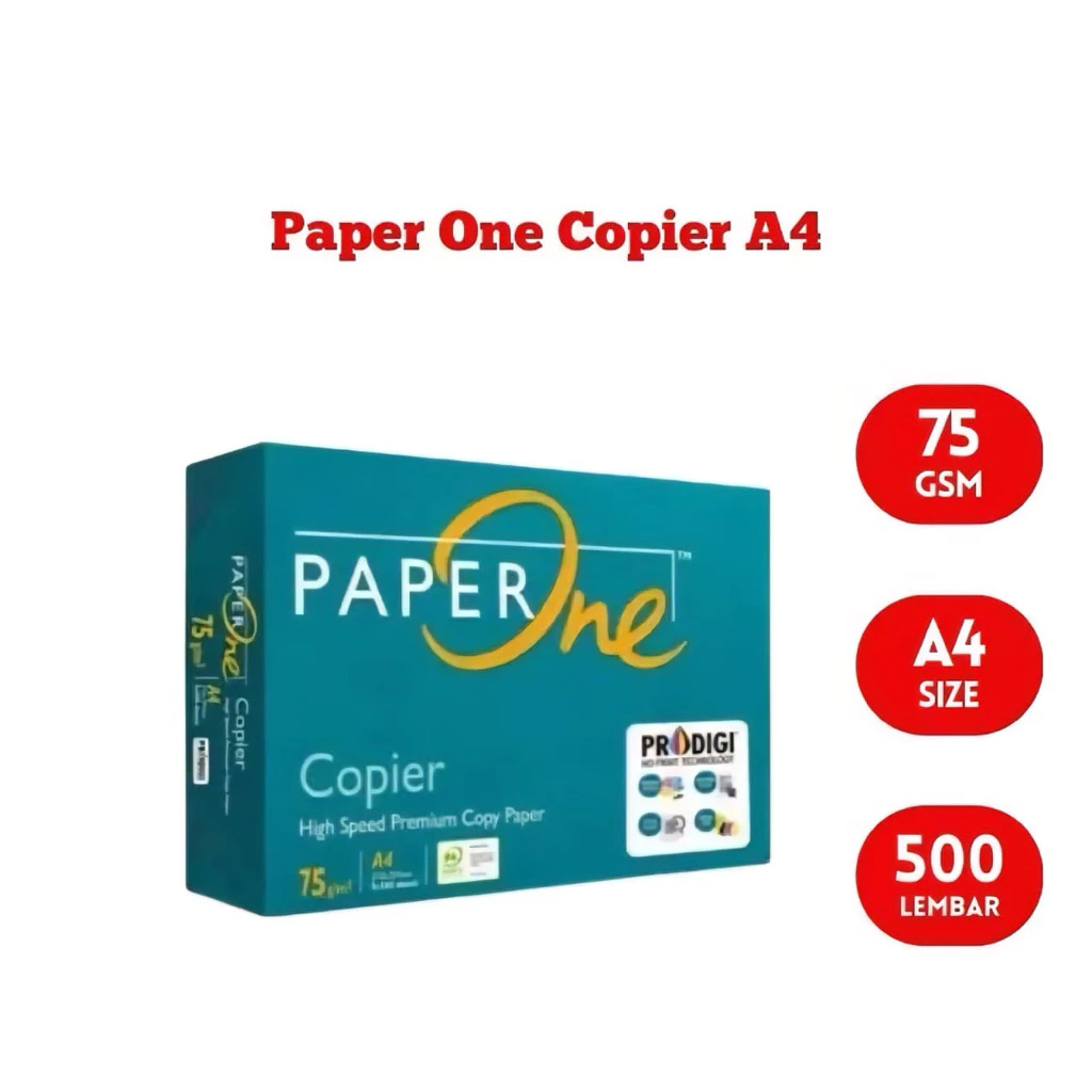 

( ISI 500 LEMBAR ) Kertas HVS Putih A4 75gsm PaperOne 1 Rim isi 500 Lembar COD
