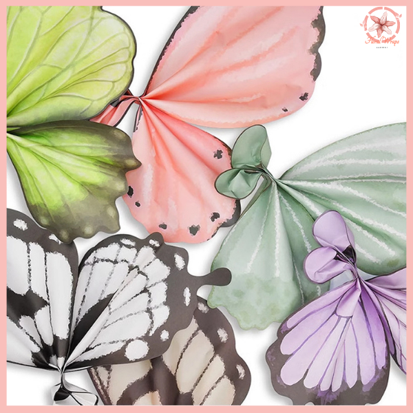 

PACK 20 Flower Wrapping Butterfly Set Butterfly Solid Wrapping Kupu Kupu Cellophane KB56