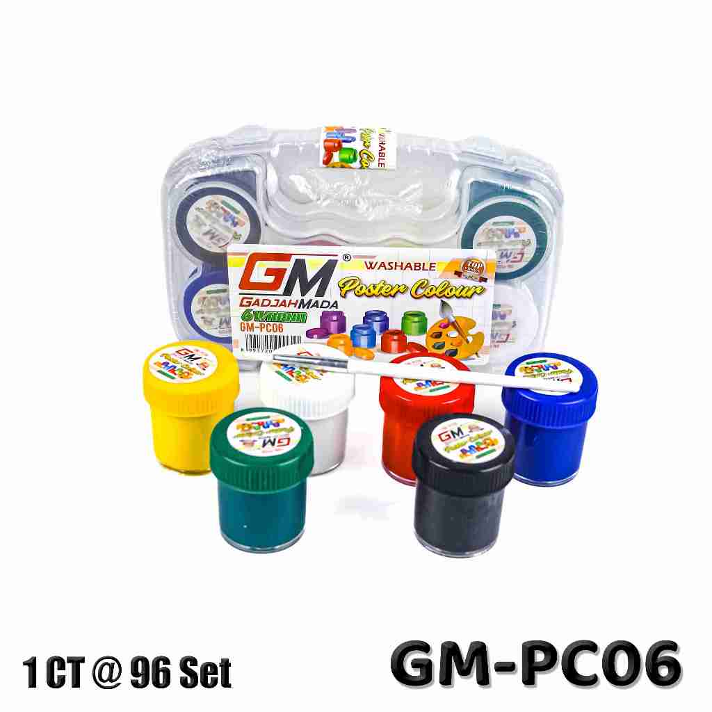 

cat poster merk GM-PC06, 1 set isi 6warna