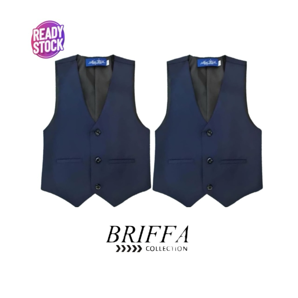 BRIFFA _ Terlaris  Rompi Jas Pria Formal Model Slim Fit Hijau Botol Bahan Lembut Nyaman Dipakai Vest