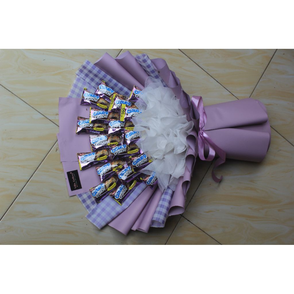 

Buket snack ungu|Buket snack cloud| Buker snack