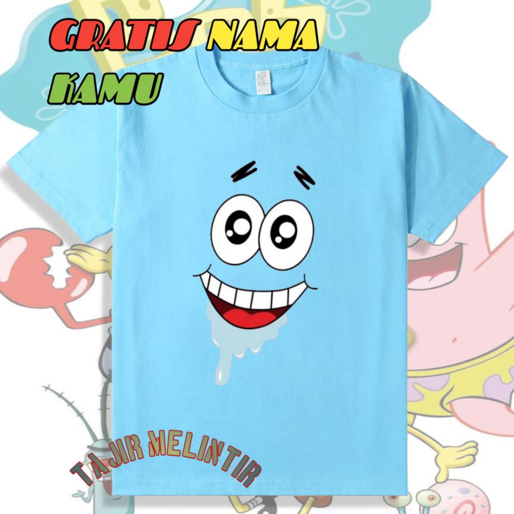 BAJU ANAK SPONGEBOB KAOS ANAK SPONGEBOB PATRICK FACE