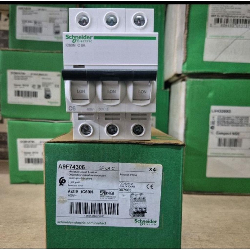 MCB SCHNEIDER IC60N 3P 6A/MCB IC60N 3P 6A SCHNEIDER ORIGINAL